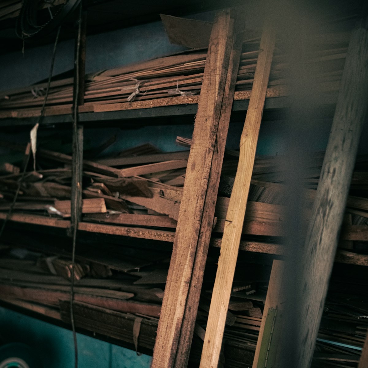 Chisel and mallet resting on a workbench